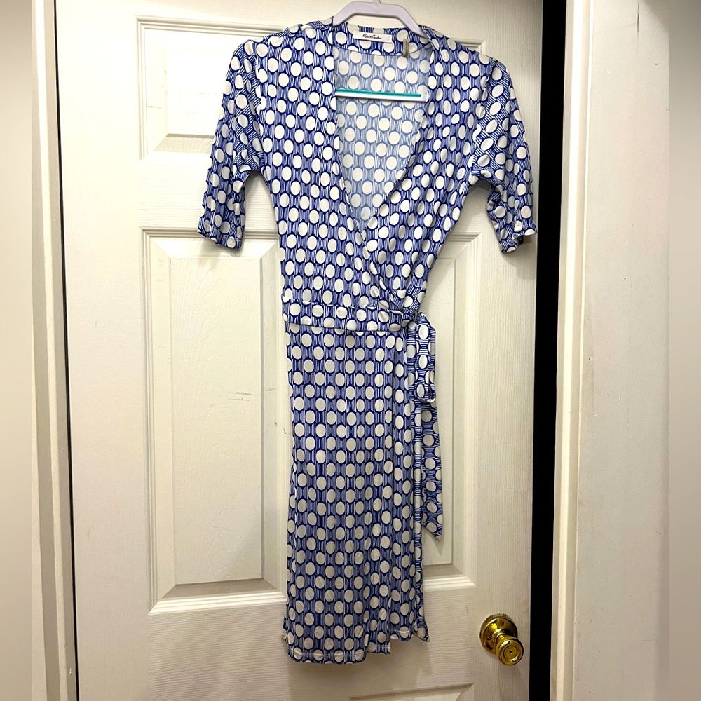 Robert Graham Geometric Pattern Wrap Dress